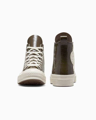 Chuck 70 Embossed Engine Smoke/Engine Smoke, Heel View