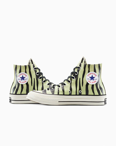 Glow-In-The-Dark Zebra Print Light Dune/Black/Egret, Detail Angle View