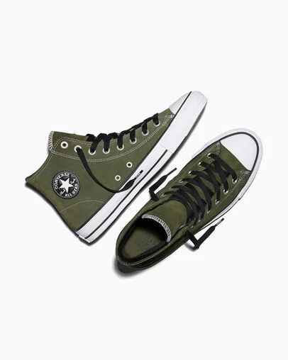 CONS Chuck Taylor All Star Pro Suede Good Natured Green/Black/White, Angled View
