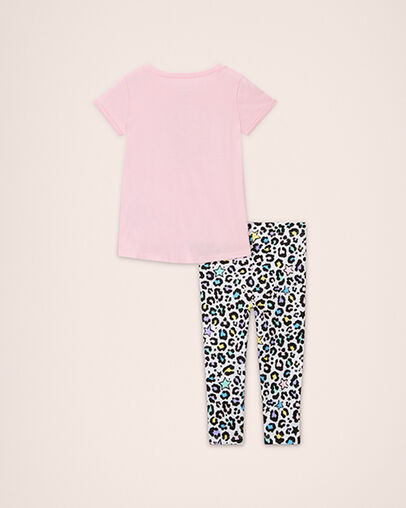 Leopard Chuck Taylor Patch Top & Leggings Set White, Back View