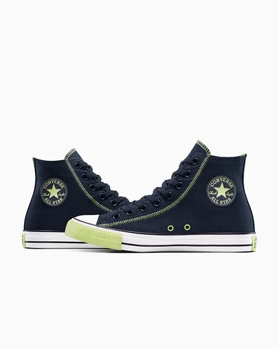Chuck Taylor All Star Neon Pop Obsidian/Lime Latte/White, Detail Angle View