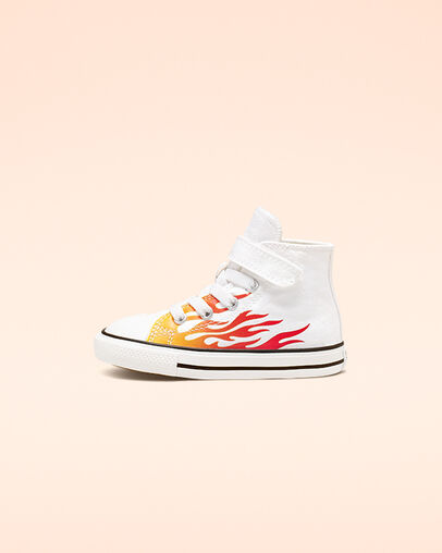 Archive Flames Hook and Loop Chuck Taylor All Star White/Enamel Red/Fresh Yellow