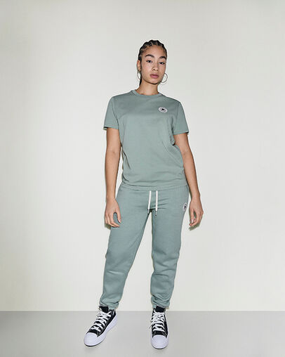 Chuck Taylor Patch T-Shirt Thyme Again Green, Full Body View