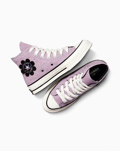 Chuck 70 Gradient Flowers Orchid Dust/Egret/Black, Angled View