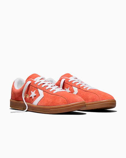 All Star Classic Trainer Suede Smoked Paprika Red/White/Gum, Top and Side View