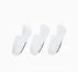 3-Pack Microfiber Nylon Liner Socks White