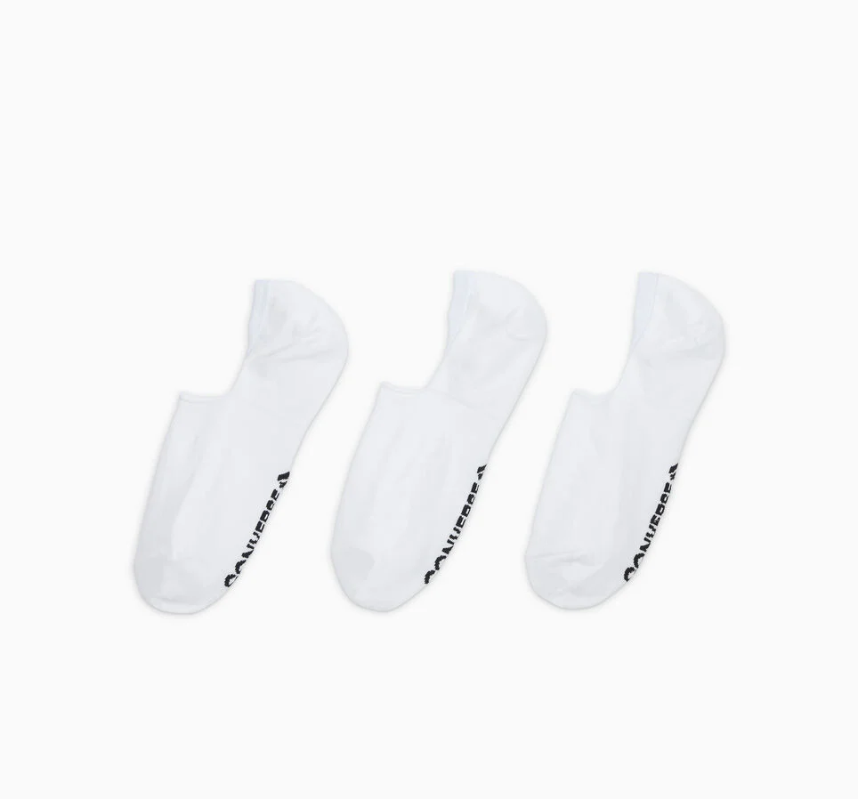 3-Pack Microfiber Nylon Liner Socks White
