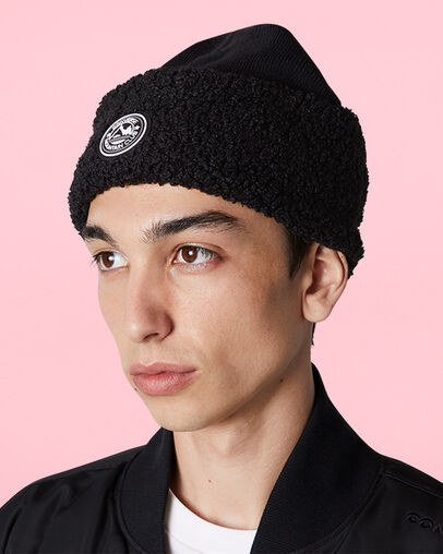 Sherpa Cuff Beanie Converse Black Sherpa