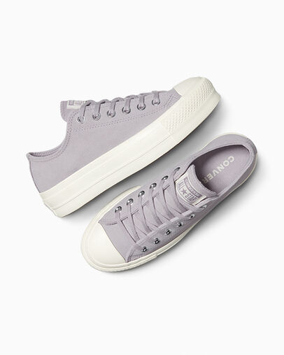 Chuck Taylor All Star Lift Platform Colorful Suede Frozen Thistle/Frozen Thistle, Angled View