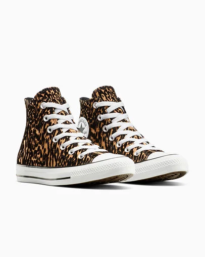 Chuck Taylor All Star Leopard Incensed/Black/White, Top and Side View