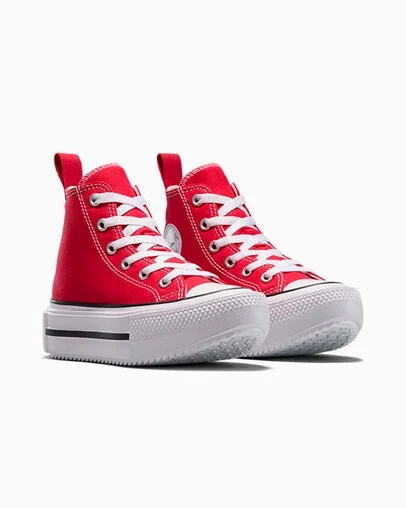 Chuck Taylor All Star Lift Double Stack Platform Red/White/Black, Top and Side View