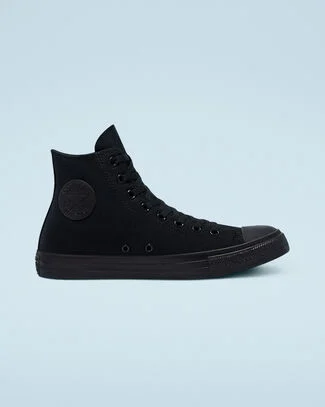 Chuck Taylor All Star Canvas Black Monochrome, Outer Side View