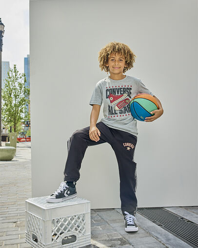 Retro Varsity T-Shirt Dark Grey Heather