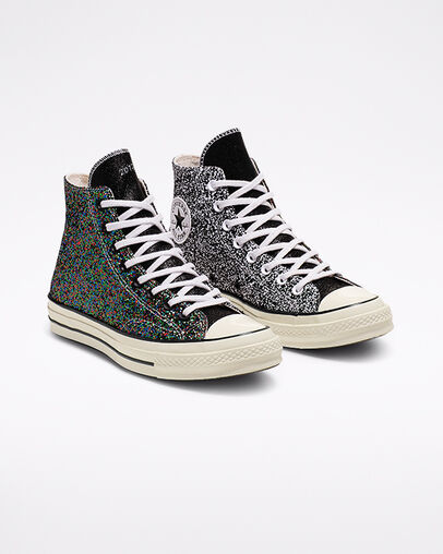 Converse x JW Anderson Glitter Chuck 70 High Top Black/White/Egret