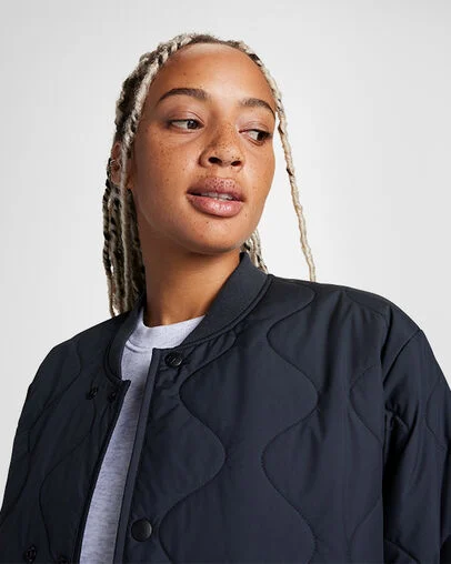 Extra Long Malden Jacket Converse Black, Detail View