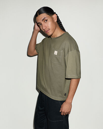 Star Patch Pocket Relaxed Short-Sleeve T-Shirt Converse Utility, Back View