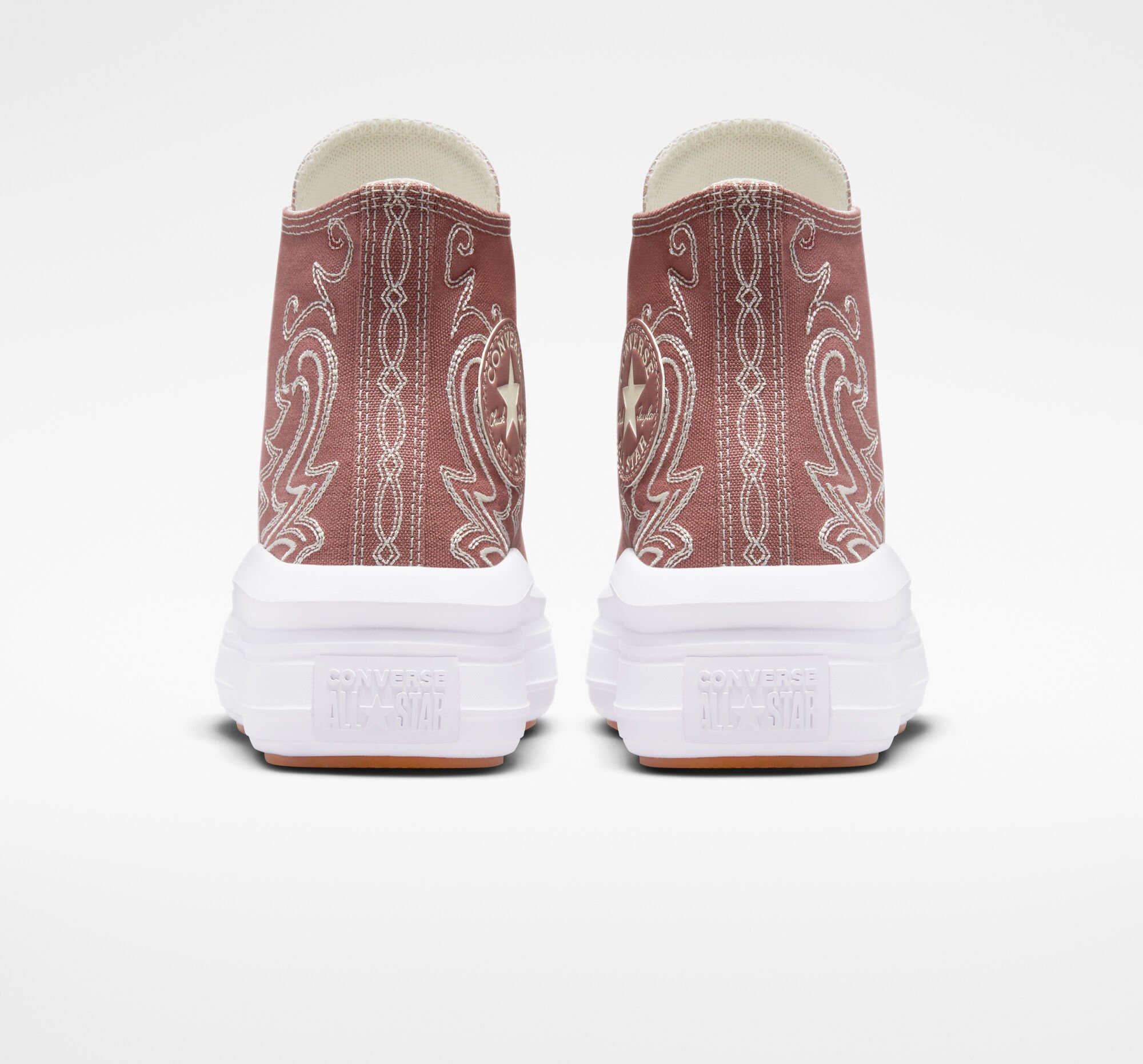 Chuck Taylor All Star Move Platform Western Embroidery Women's High Top Shoe.
