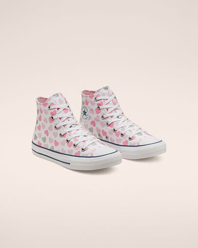 Heartsfall Chuck Taylor All Star White/Cherry Blossom/Silver