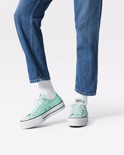 Seasonal Color Platform Chuck Taylor All Star Ocean Mint/White/Black