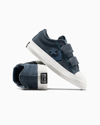 Star Player 76 Suede & Leather Easy-On Midnight Pass/Lakeside Blue, Detail Angle View