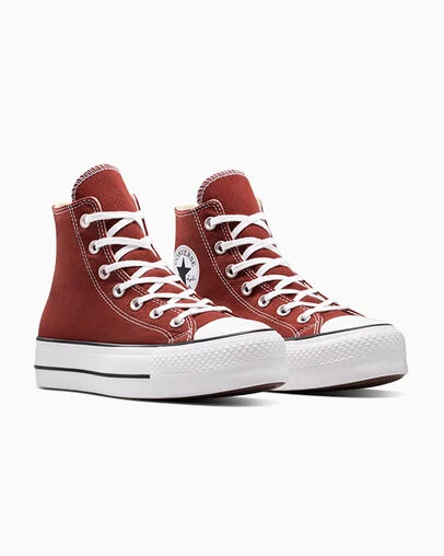 Chuck Taylor All Star Lift Platform Canvas Rottin Apple/White/Black, Top and Side View