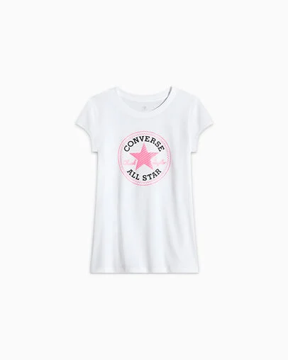 Shimmer Chuck Taylor Patch T-Shirt White, Front View