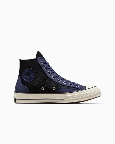 Chuck 70 Black/Uncharted Waters Blue, Outer Side View