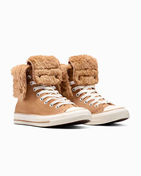 Chuck Taylor All Star Fold Over XHi Faux Fur Women's High Top Shoe
