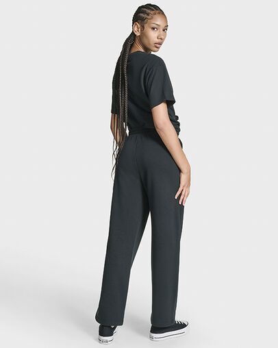 Barrel Leg Sweatpants Black, Detail View