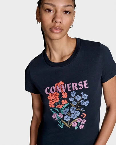 Floral T-Shirt Black