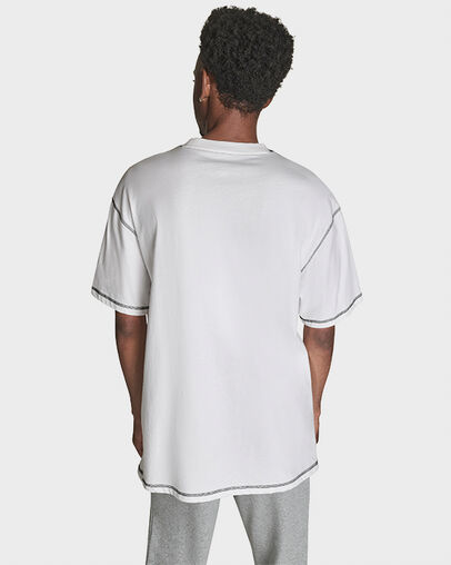 CONS Embroidered T-Shirt White 10A, Full Body View