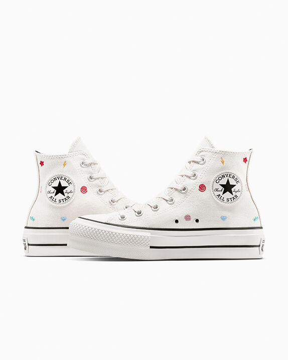 Chuck Taylor All Star Lift Platform Embroidered Doodles Women's