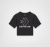 Star Chevron Iridescent Boxy Crew Neck Short Sleeve Black