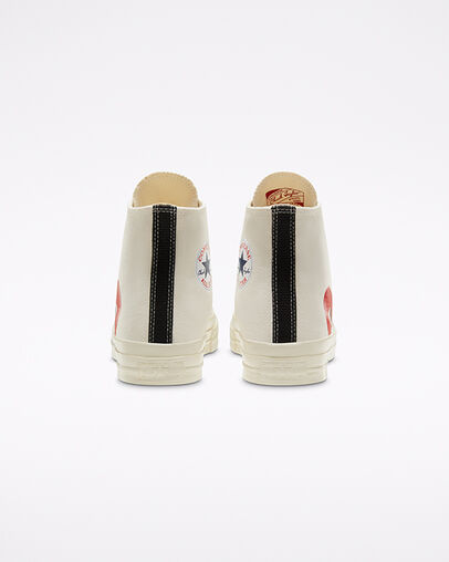 Converse x Comme des Gar&ccedil;ons PLAY Chuck 70 Milk/White/High Risk Red