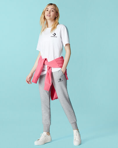 Embroidered Star Chevron Joggers Vintage Grey Heather