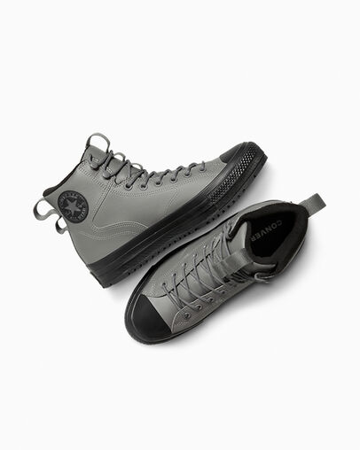 Chuck Taylor All Star Water-Repellent Hiker Boot Sharkskin/Sharkskin/Black, Angled View