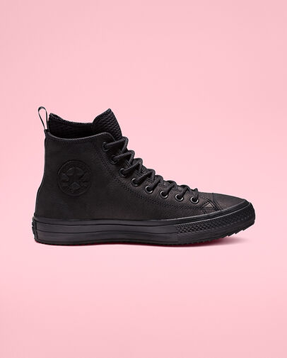 Chuck Taylor All Star Waterproof Leather High Top Black/Black/Black