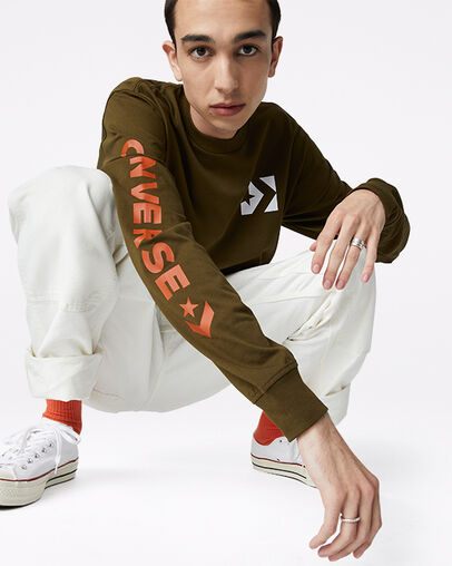 Wordmark Long Sleeve Surplus Olive