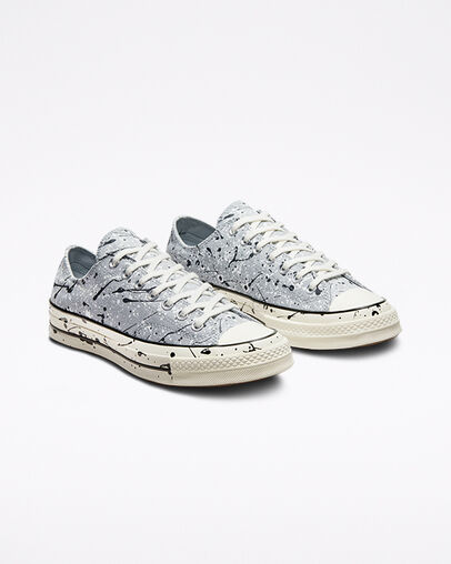 Chuck 70 Archive Paint Splatter Ash Stone/Black/White, Angled View