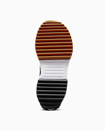 Run Star Hike Platform Canvas Black/White/Gum, Outsole View