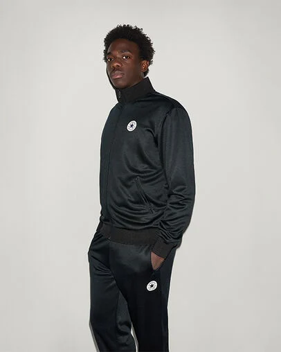 Retro Track Jacket Black, Back View