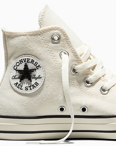 Chuck Taylor All Star Beads Egret/Black/Egret, Detail Angle View