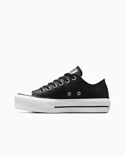 Chuck Taylor All Star Lift Platform Leather Black/Black/White, Inner Side View