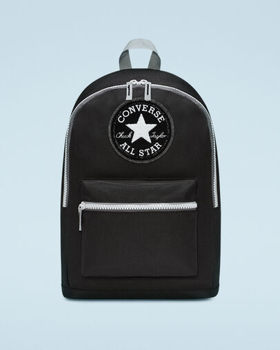 Chenille Chuck Taylor Patch Pack Black, Front View