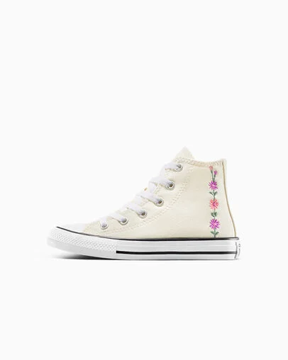 Chuck Taylor All Star Embroidered Florals Egret/Lt Jellyfish Jitter, Inner Side View