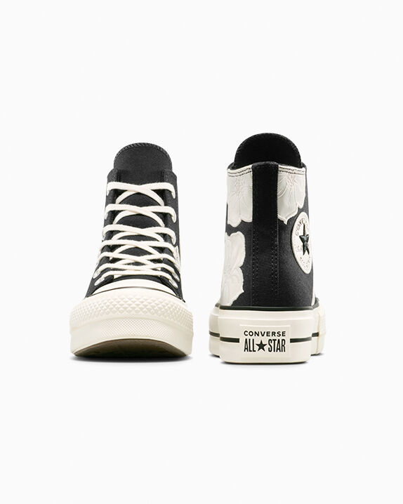 Chuck Taylor All Star Lift Platform Embroidered Satin Flowers