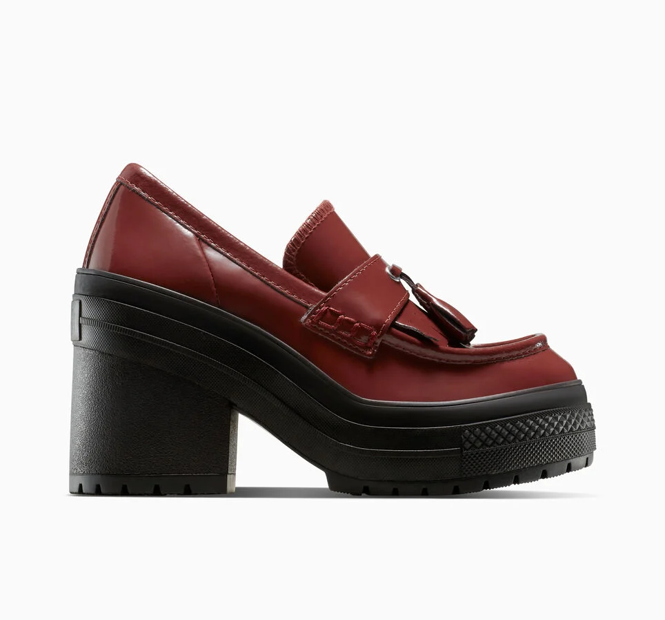 Chuck 70 De Luxe Heel Loafer Platform Leather Rottin Apple/Rottin Apple
