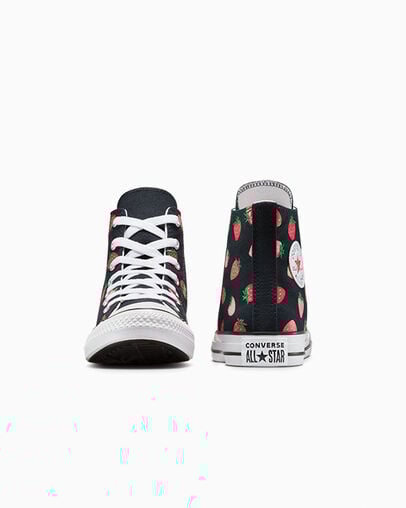 Chuck Taylor All Star Strawberries Black/Soft Red/Watermelon Pink, Heel View