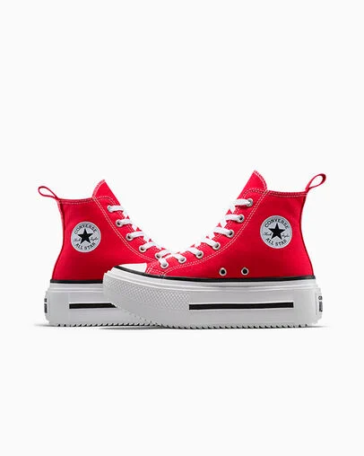 Chuck Taylor All Star Lift Double Stack Platform Canvas Red/White/Black, Detail Angle View