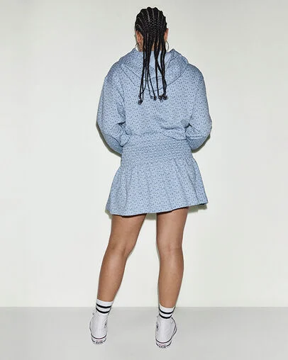 Chuck Floral Skirt Clear Skies, Detail View